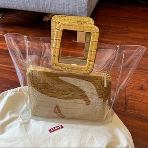 Staud Shirley PVC and Crocodile-Embossed Tote